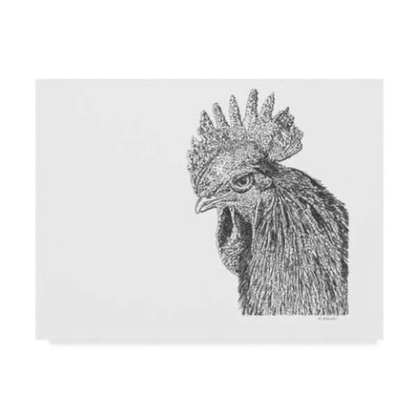 Trademark Fine Art Let Your Art Soar 'Rooster Line Art' Canvas Art, 18x24 ALI42516-C1824GG